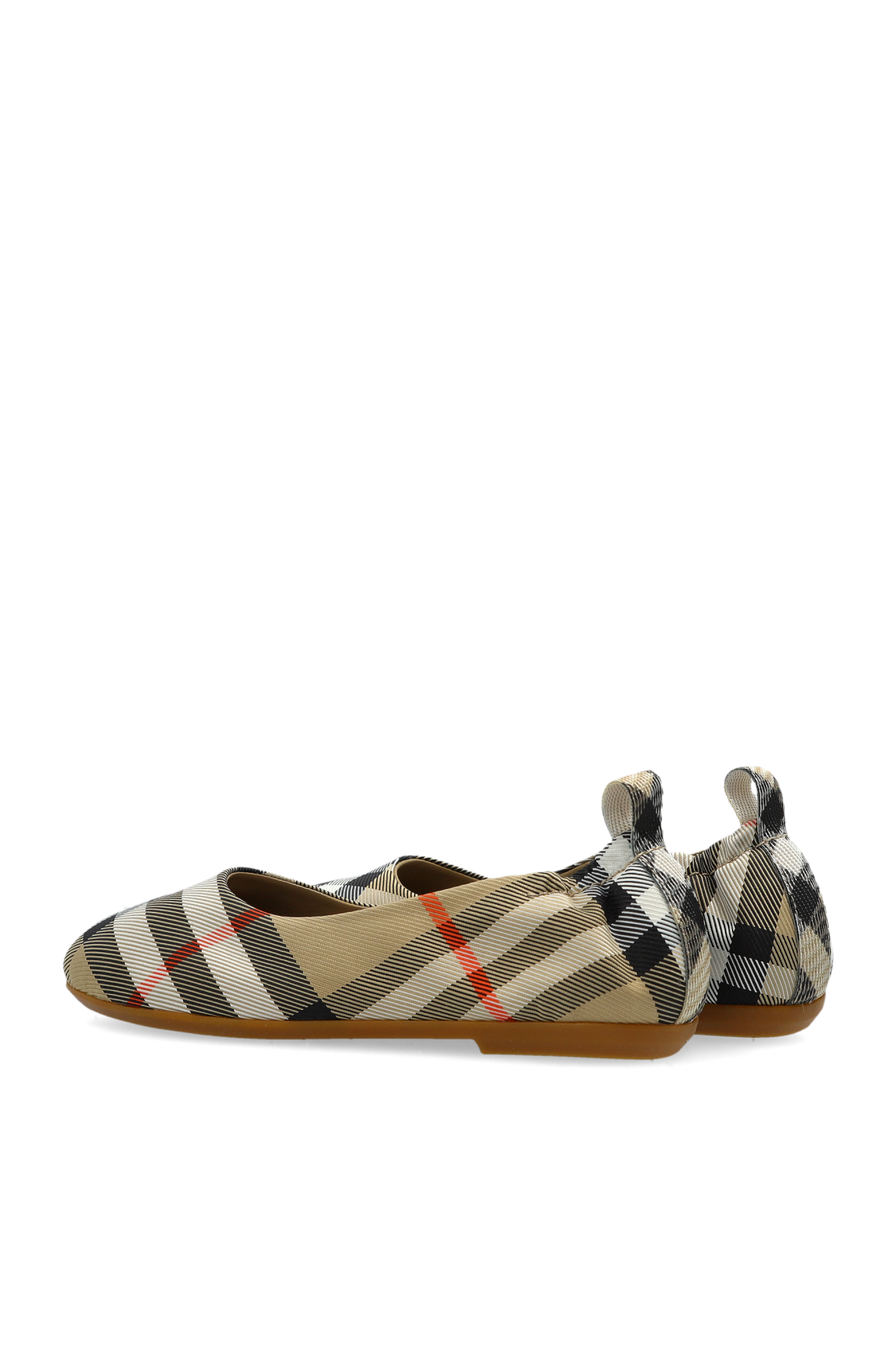 サンダル・ミュール Burberry Embroidered fabric ballerinas (8106155 B9368) Burberry Kids Ballet flats with check pattern | Kids's Kids
